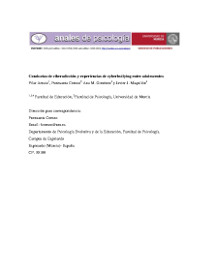 Conductas de ciberadicción y experiencias de cyberbullying entre adolescentes