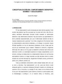Conceptualización del comportamiento disruptivo en niños y adolescentes